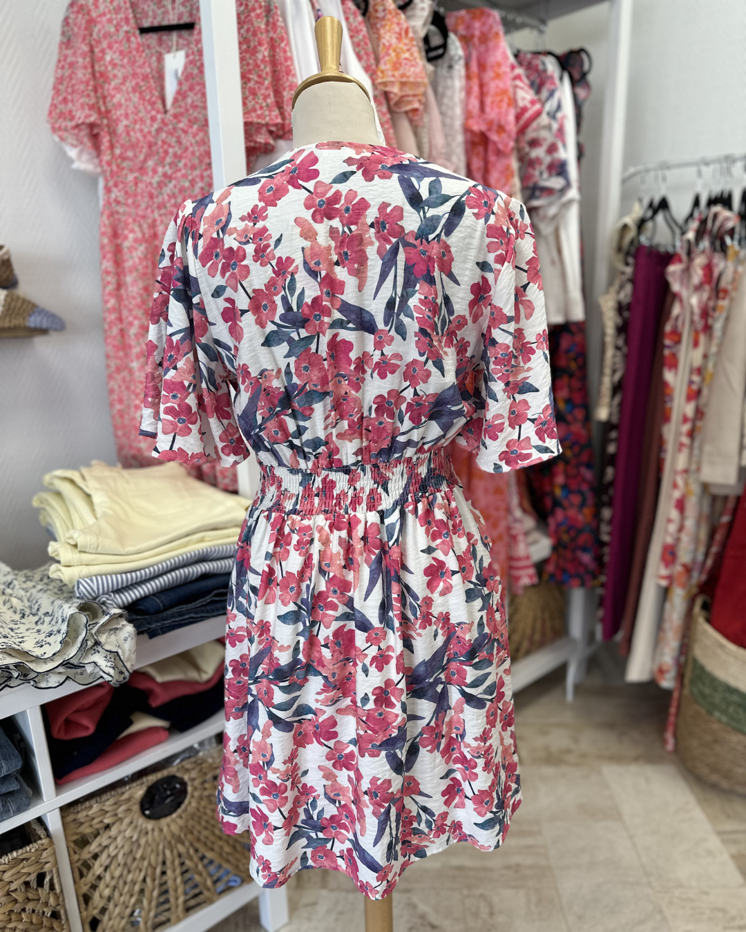 Robe courte bm et rose