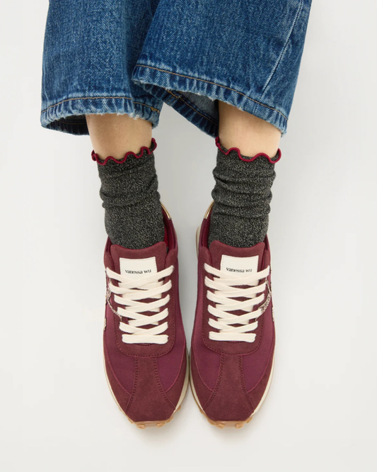 Lot 3 paires de chaussettes bordeaux