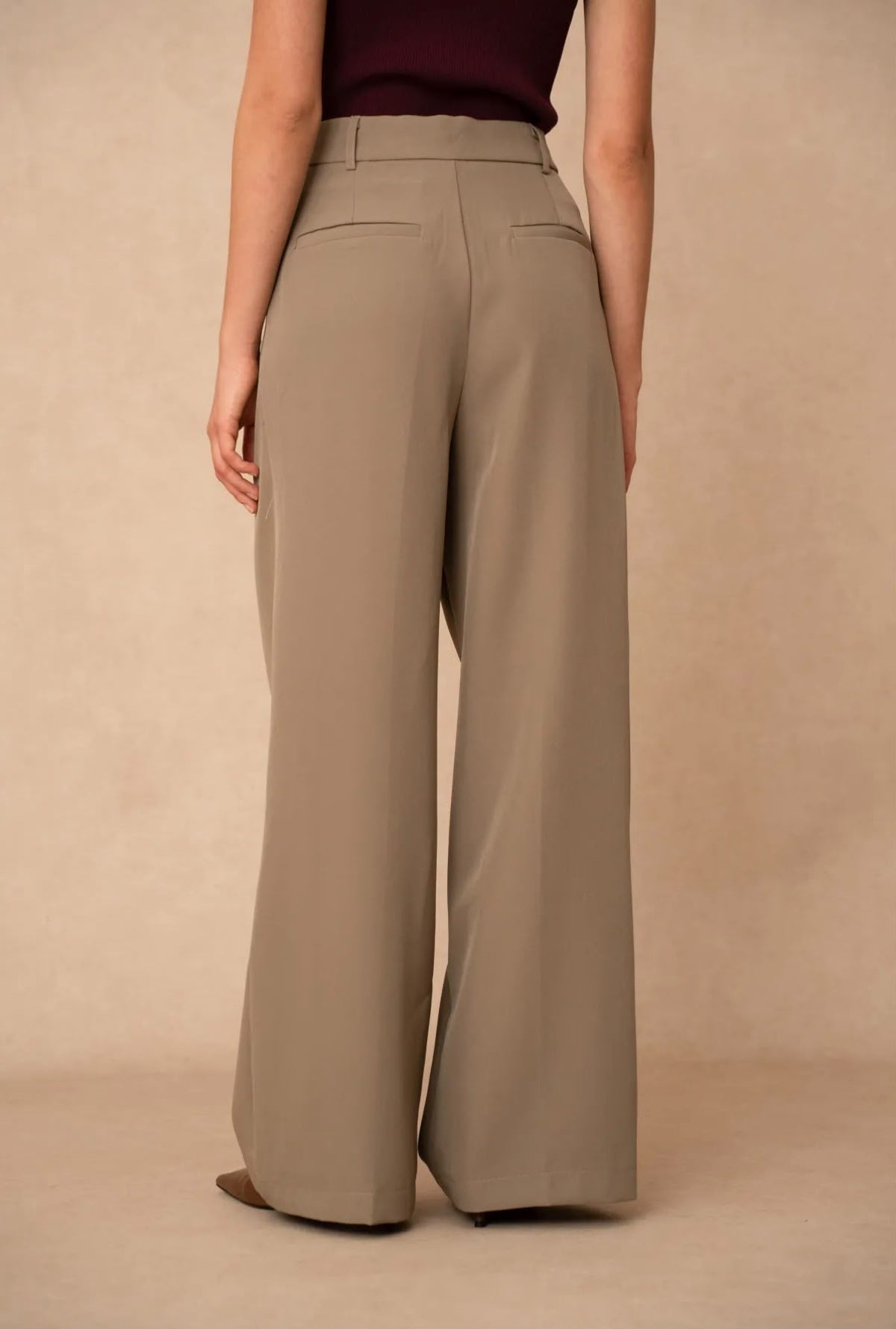 Pantalon large kaki