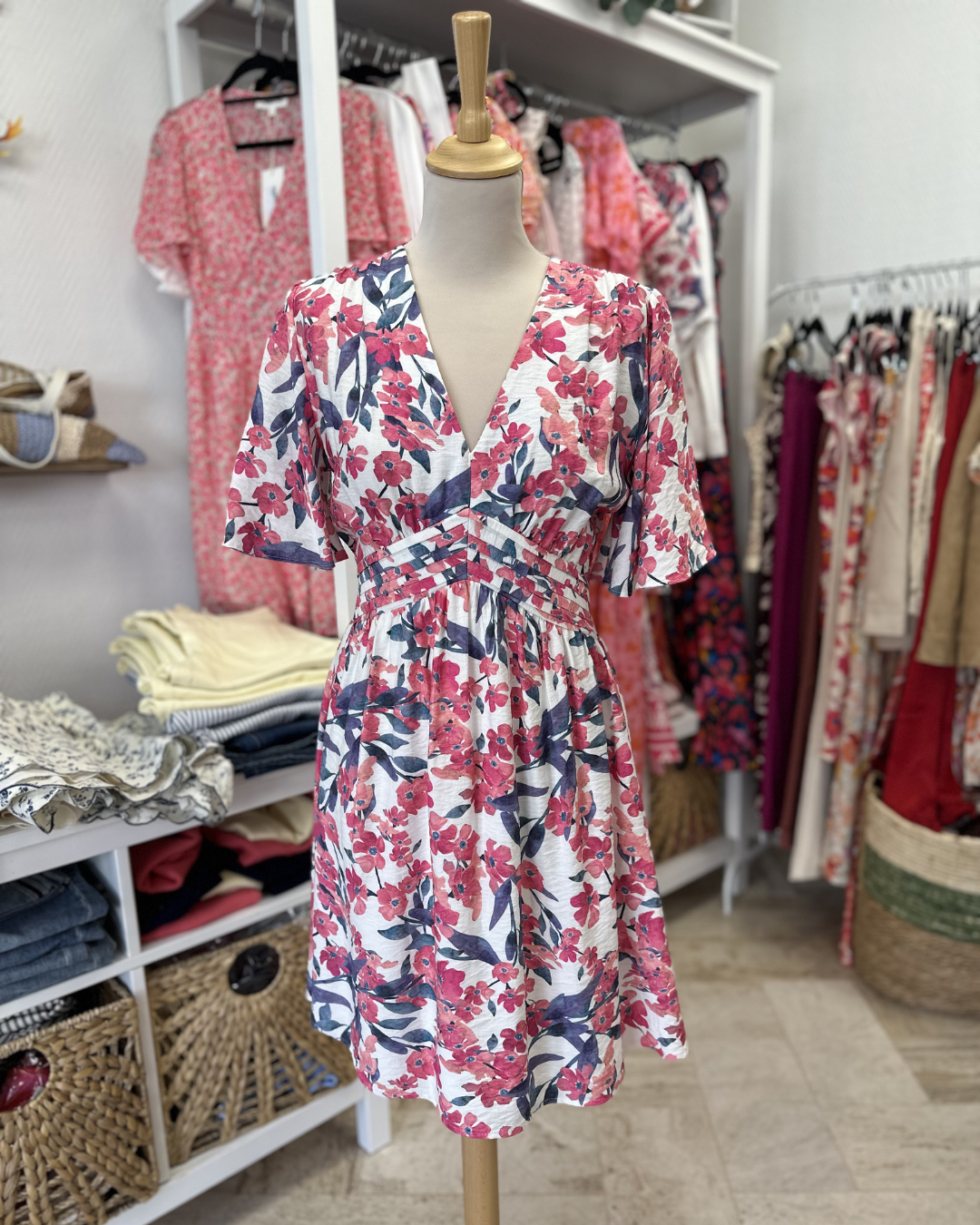 Robe courte bm et rose