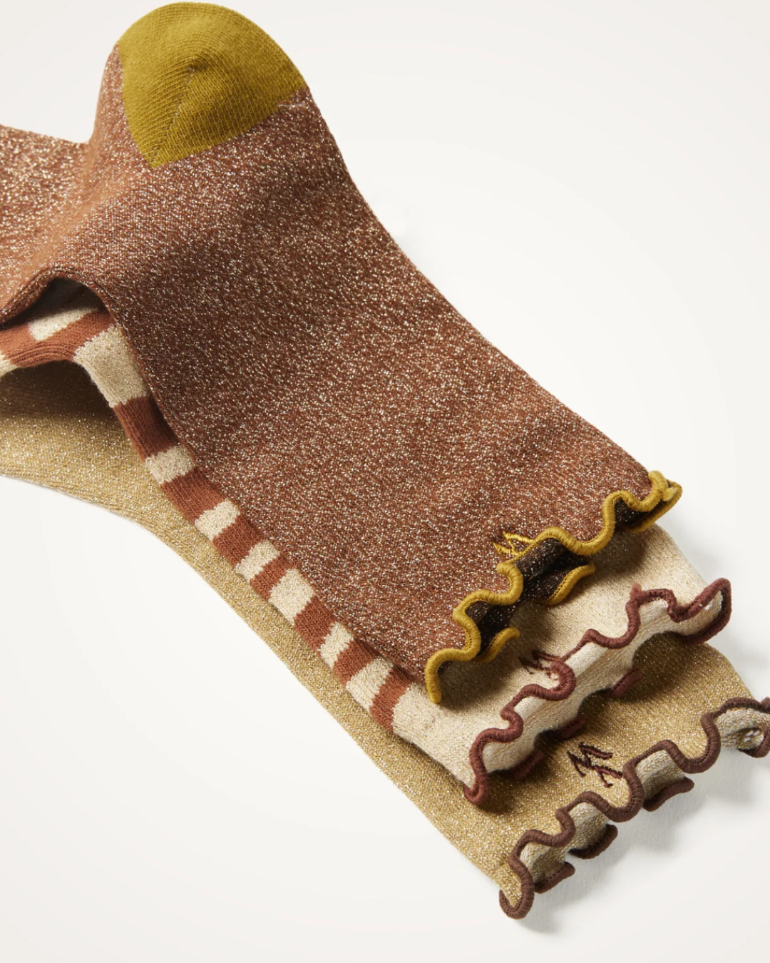 Lot 3 paires de chaussettes or