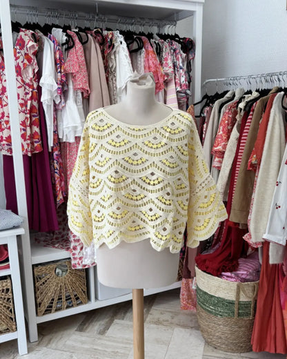 Haut crochet jaune L'armoire de Calista