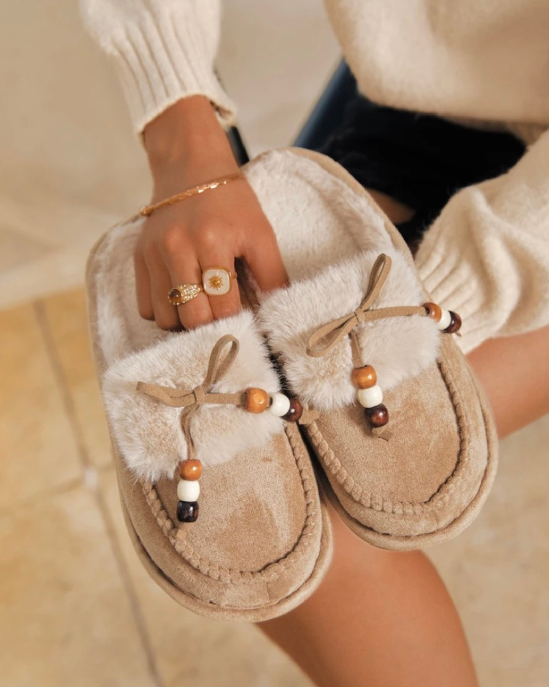 Chaussons taupes
