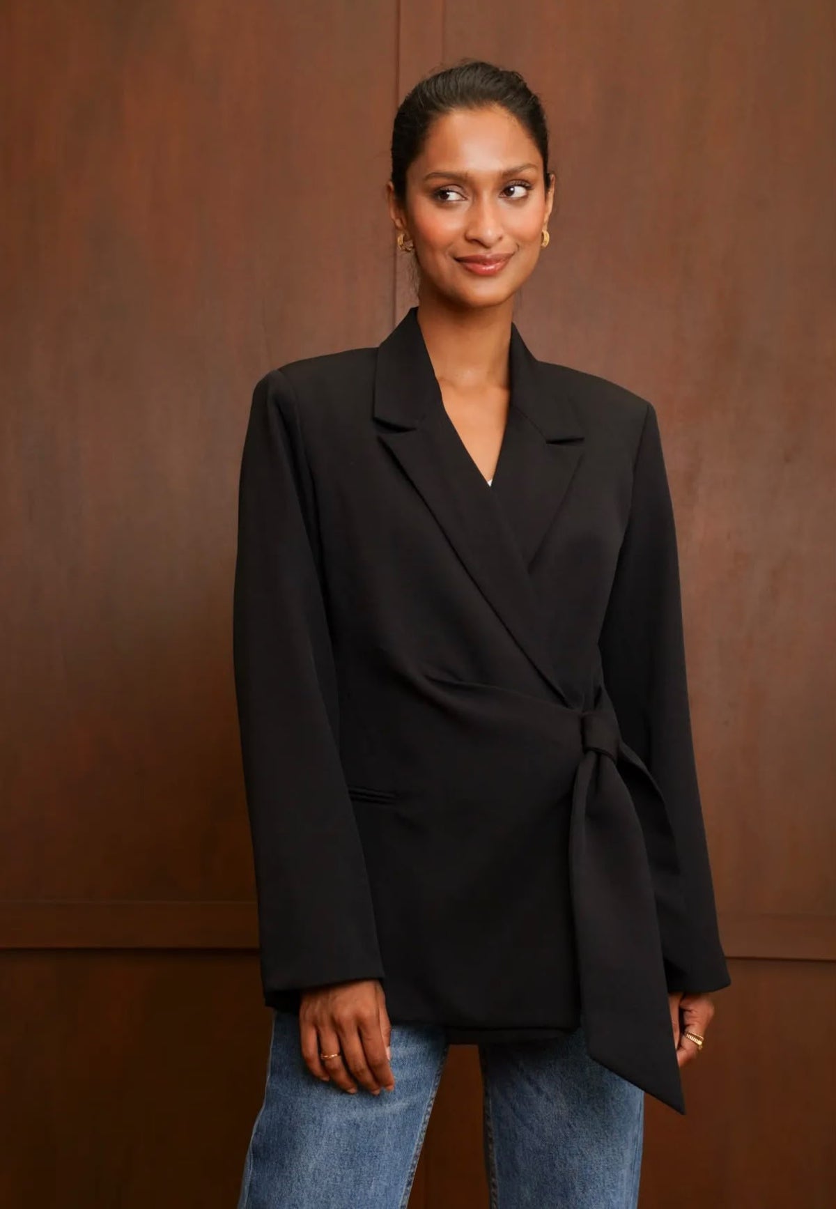 Blazer noir à nouer