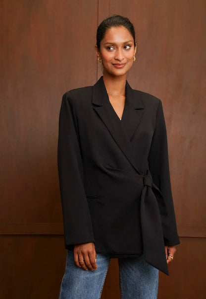 Blazer noir à nouer
